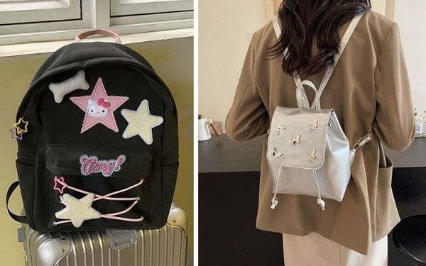 Balo Y2K Mini Với Charm Đáng Yêu