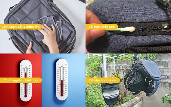 cách bảo quản balo nhỏ gọn vải canvas
