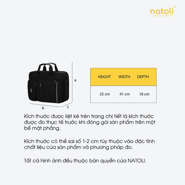 Cặp sách đi học NATOLI - BST Classic Multifunctional Backpack B17