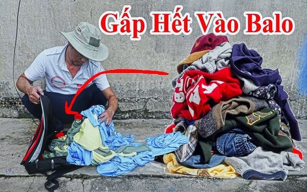 cho quá nhiều đồ vào balo