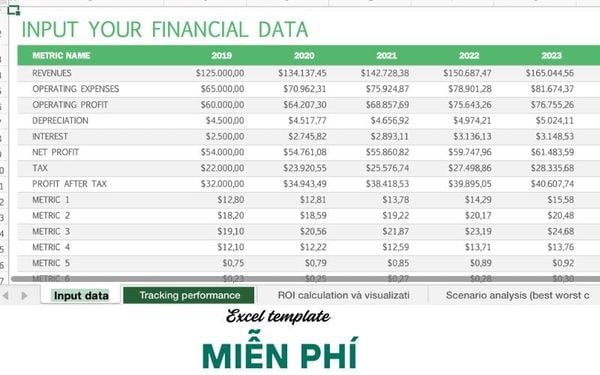 Excel template miễn phí