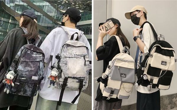 Outfit đi học trẻ trung với balo ulzzang