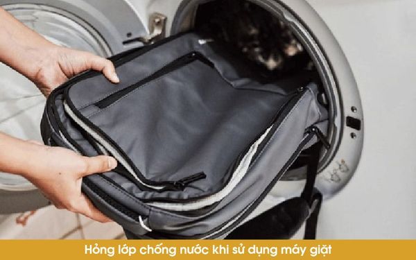 hỏng lớp chống nước của balo chống trộm