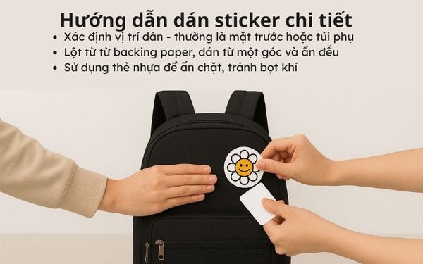 Hướng dẫn dán sticker chi tiết