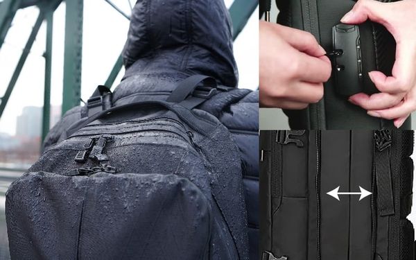 khả năng chống nước và chống trộm balo laptop