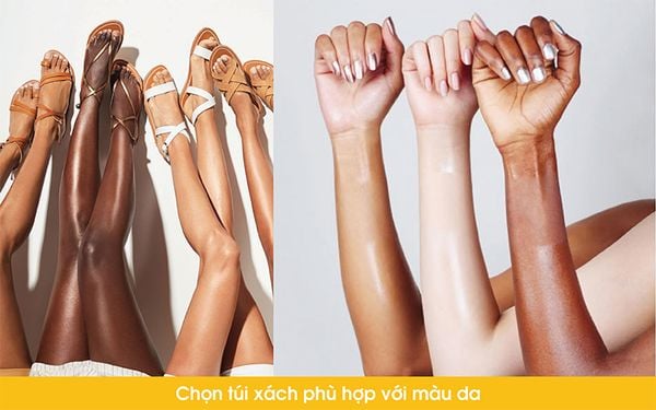 màu sắc túi xách nên hài hòa với tông da