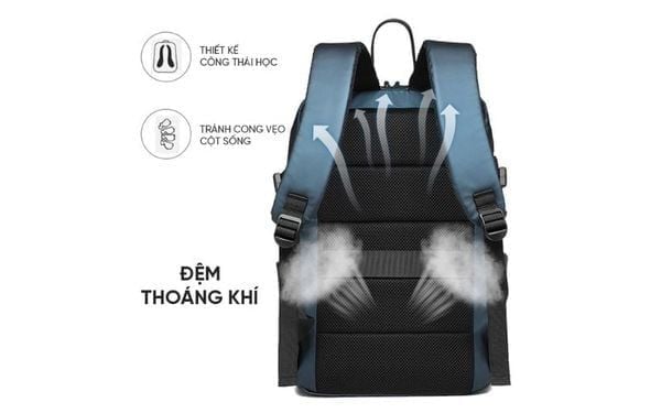 Dây đeo vai ergonomic và cấu trúc phân phối trọng lượng