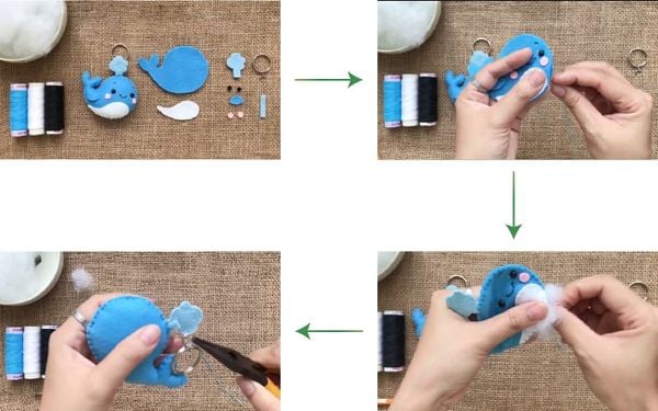 móc khóa balo từ vải