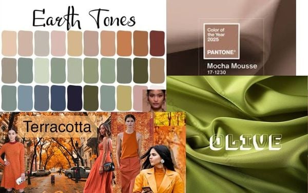 Nhóm Màu Earth Tone (25% thị phần)