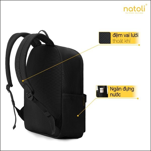 các ngăn chính của balo đi học basic backpack