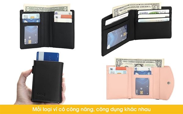 Phân loại ví da theo công dụng