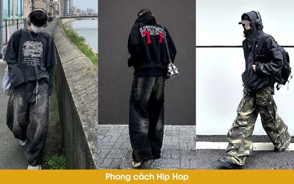 phong cách Hip-hop cùng với balo cuộn canvas