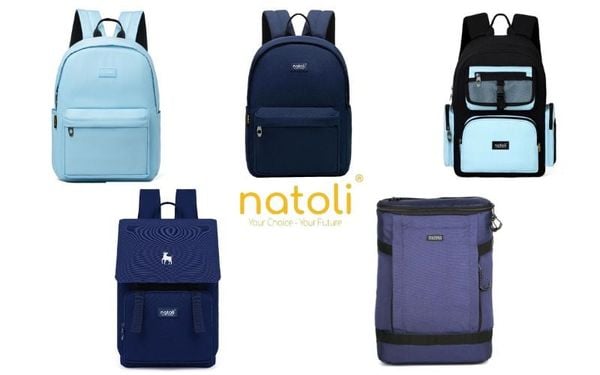Những chiếc balo màu xanh dương của Natoli Brand