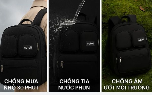 Thử nghiệm thực tế balo natoli chống nước