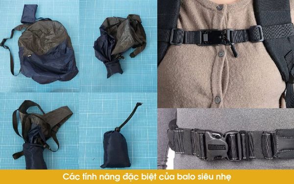 tính năng đặc biệt balo du lịch siêu nhẹ
