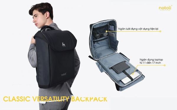 Balo Laptop Nam NATOLI – Classic Versatility Backpack B18