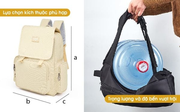 trọng lượng và độ bền của balo chống nước