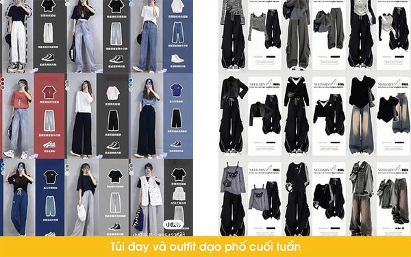 túi đay và outfit dạo phố
