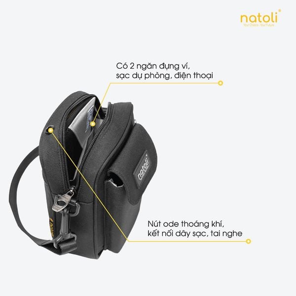 Túi đeo chéo nam nữ đi chơi NATOLI - Street Crossbag T1