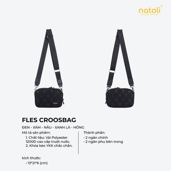 Túi đeo chéo nam nữ NATOLI - FLEX CROSS BAG T15