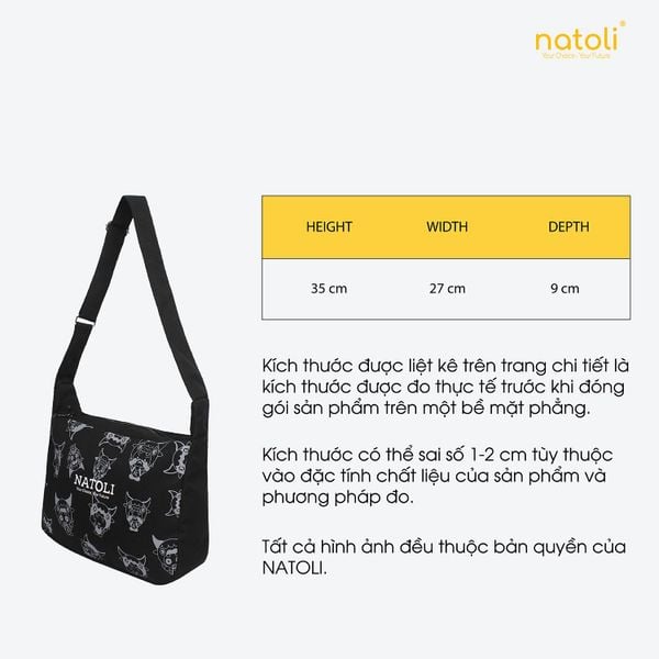 Túi đeo chéo nam nữ NATOLI - Buffalo Cross Bag T16