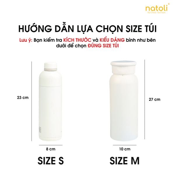 túi đựng bình nước kích thước
