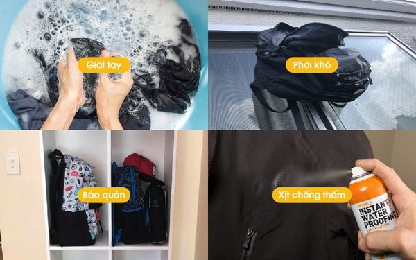 vệ sinh balo đúng cách balo mỏng nhẹ