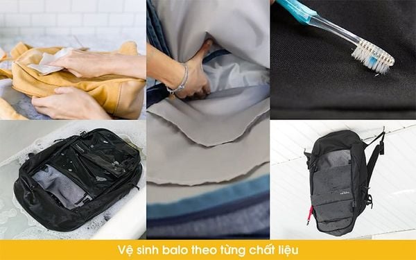 vệ sinh balo sinh viên