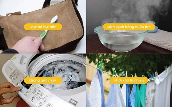 vệ sinh túi vải canvas
