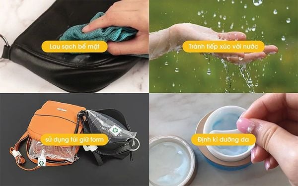 vệ sinh túi xách cầm tay nam da nhân tạo