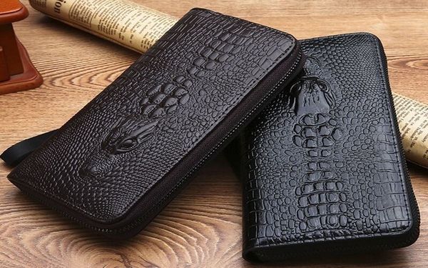 Ví Clutch Da Cá Sấu