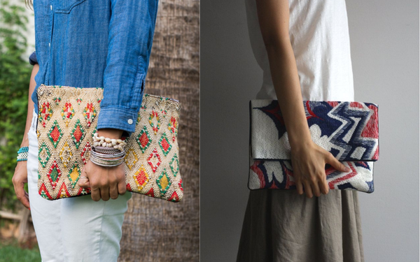 ví clutch vải