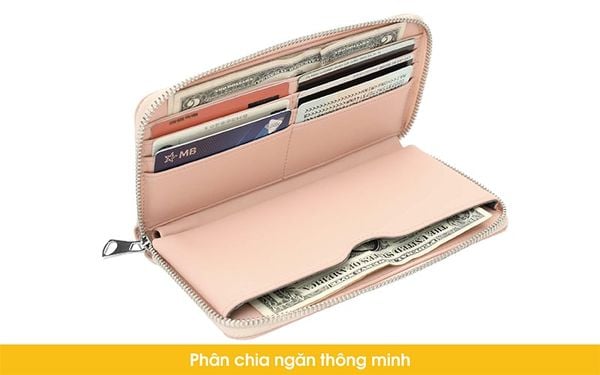 bóp ví nữ cao cấp Natoli được phân chia ngăn thông minh