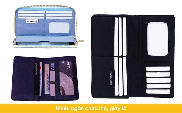 ví vải có nhiều ngăn chứa