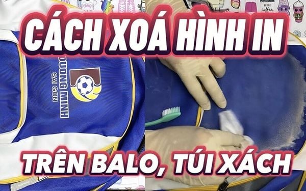 Cách xóa hình in trên balo