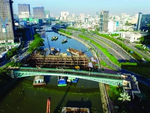 The tidal flood control project in Ho Chi Minh City