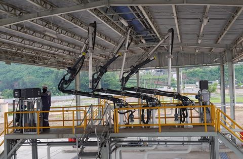 EMCO WHEATON TRUCK LOADING ARM SYSTEM IN OIL TERMINAL