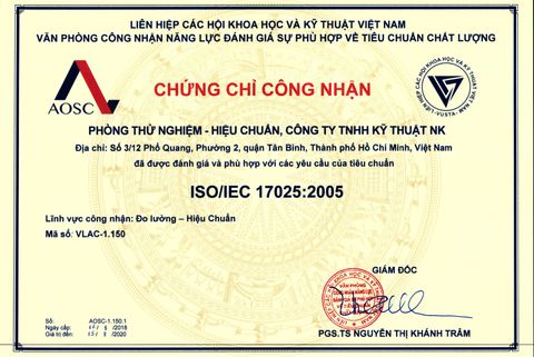 NK Engineering đạt Chứng chỉ ISO/IEC 17025:2005