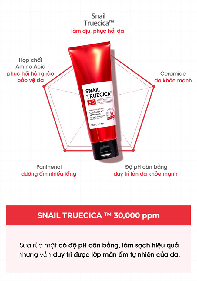 Sữa Rửa Mặt Some By Mi Snail Truecica Miracle Cleanser – Beny Cosmetics