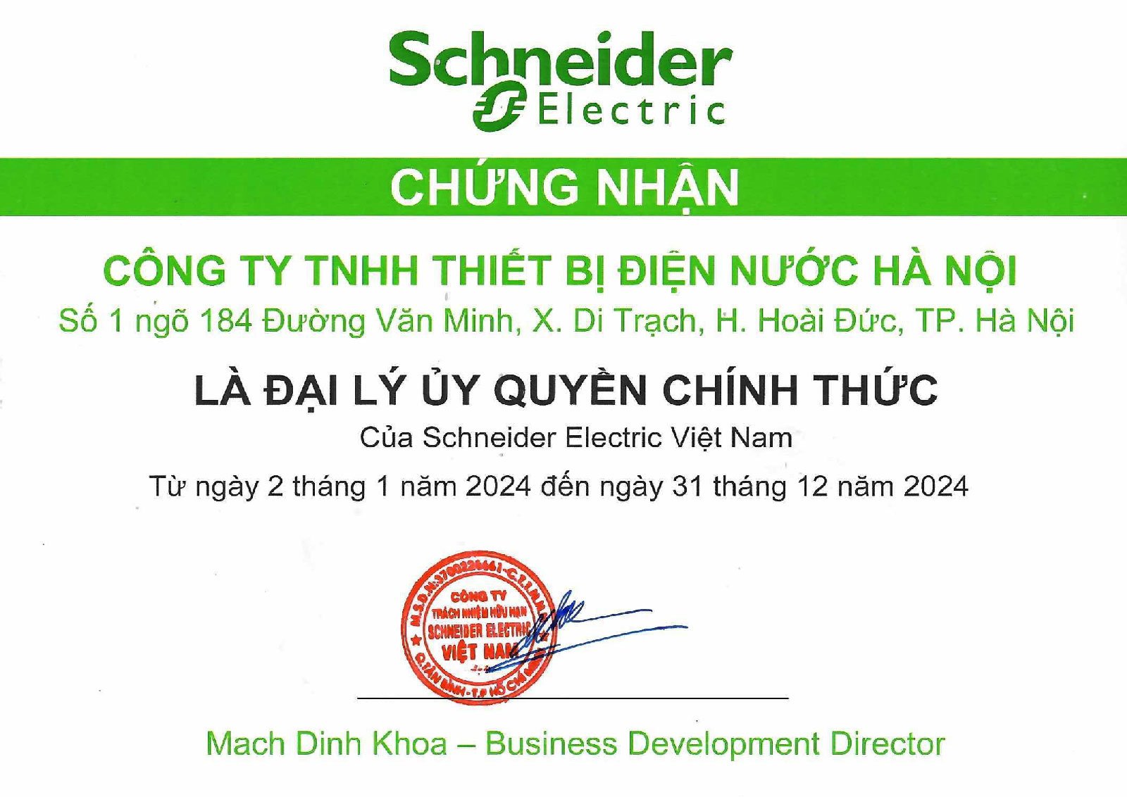 chứng-nhận-đại-lý-phân-phối-schneider