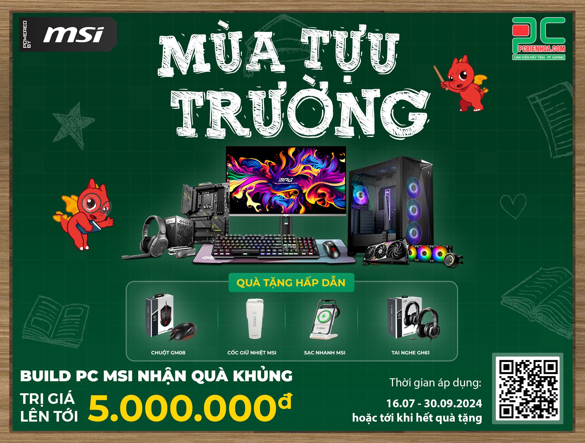 [MSI x PCBIENHOA.COM] ĐÓN CHÀO MÙA TỰU TRƯỜNG CÙNG MSI (16.07-30.09.2024)
