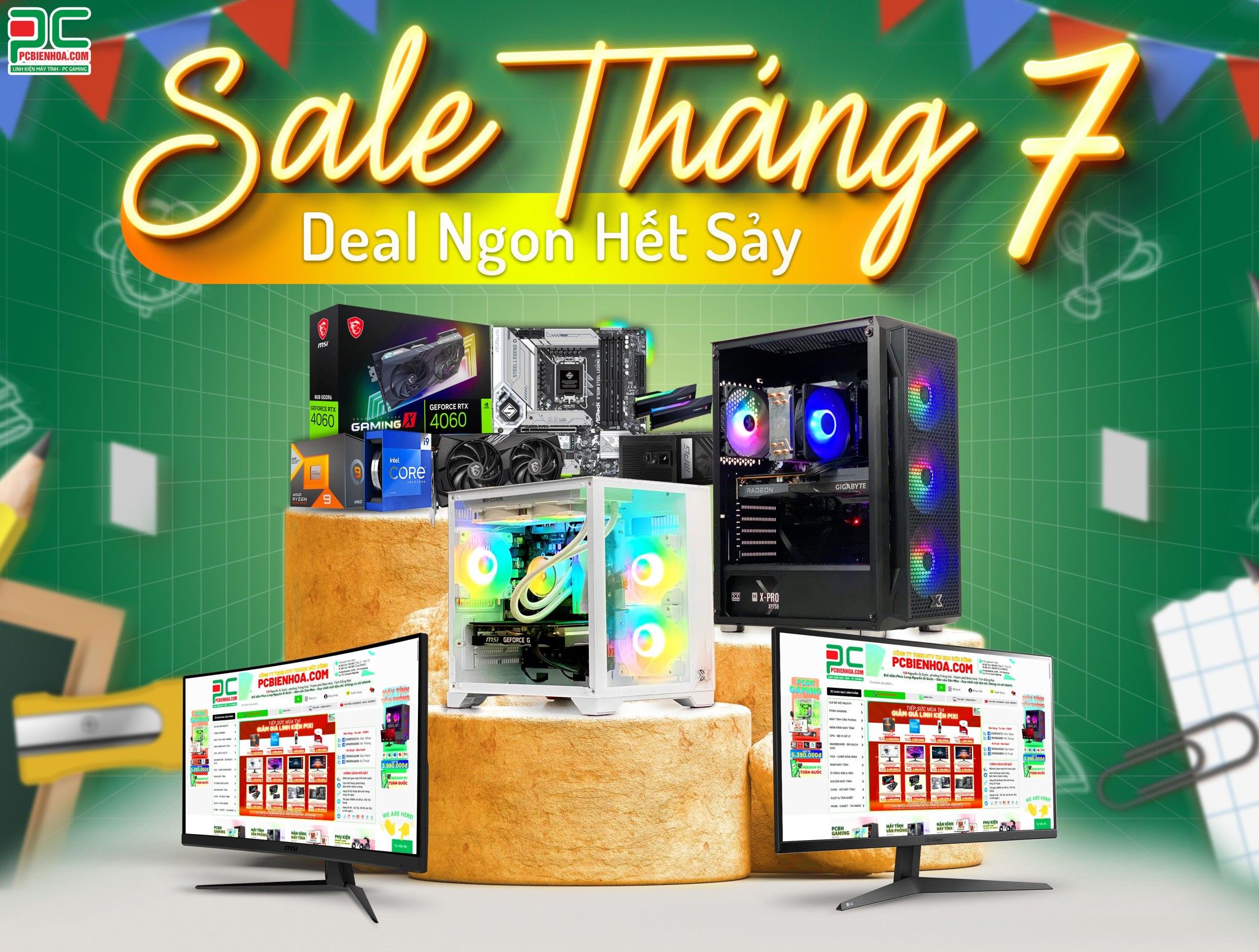 SALE THÁNG 7 DEAL NGON HẾT SẢY - PCBIENHOA.COM (01.07 - 31.07.2023)