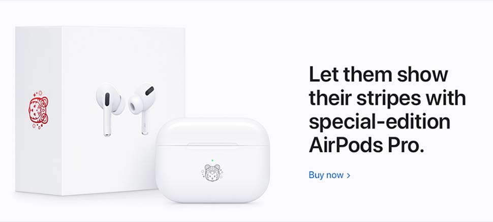 Apple mới ra mắt AirPods Pro phiên bản Tiger đặc biệt mừng Tết nguyên đán 2022