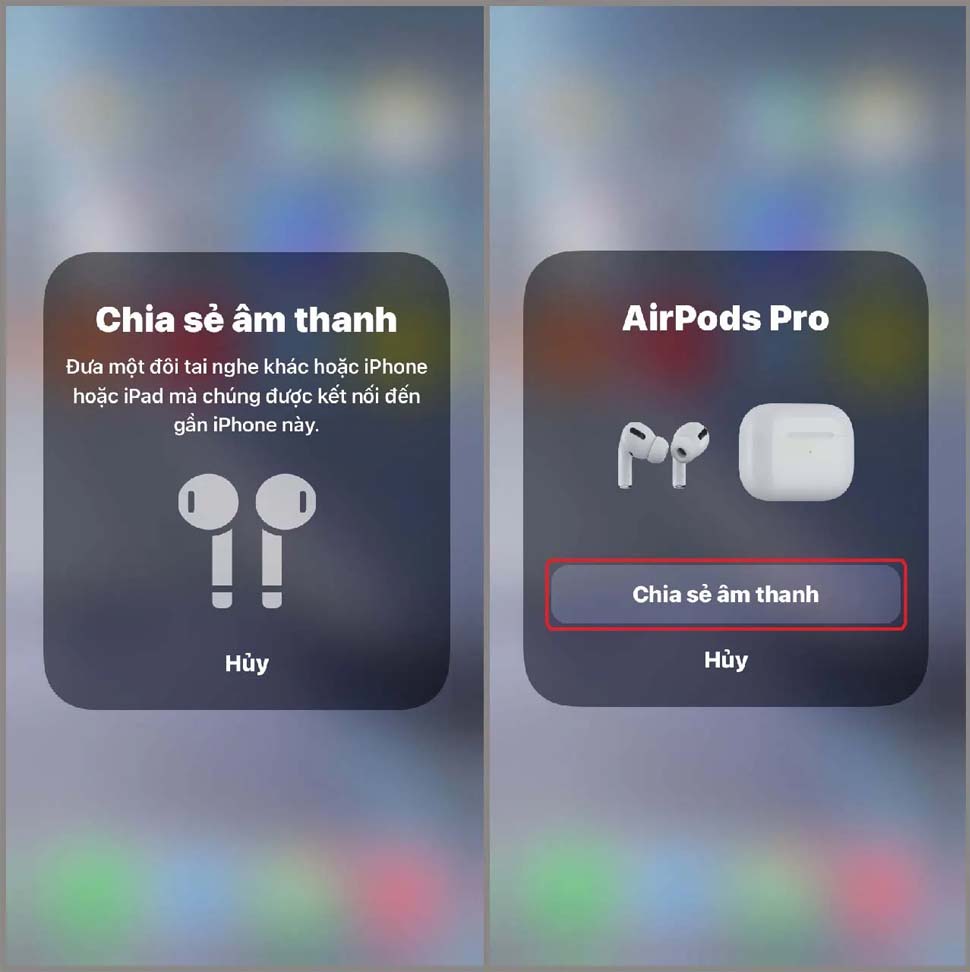 Thủ thật chia sẻ âm thanh giữa AirPods và AirPods cực đơn giản