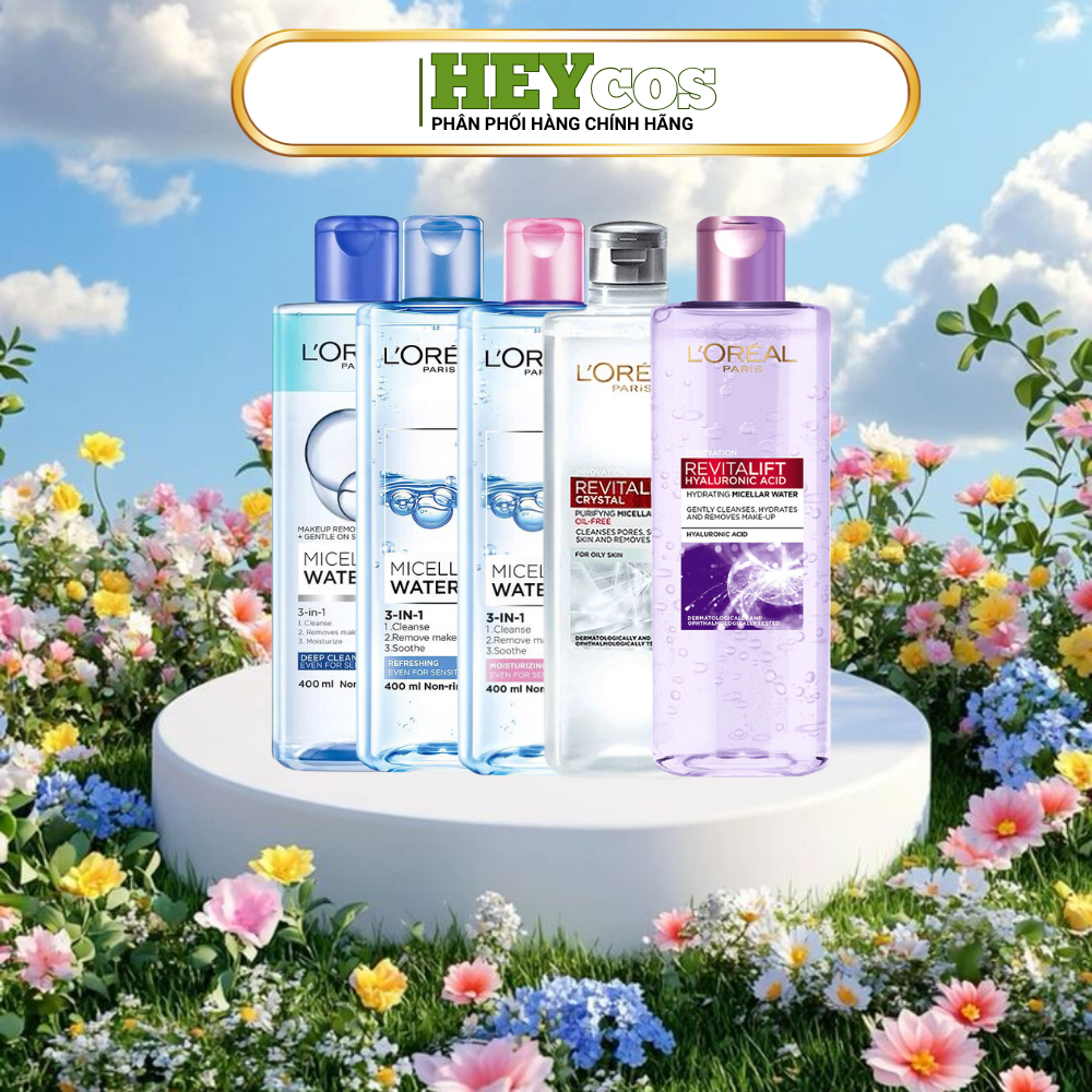 🌟 Khám Phá Bộ Sưu Tập Nước Tẩy Trang L'Oréal – Làm Sạch Dịu Nhẹ, Dưỡng Da Chuyên Sâu!