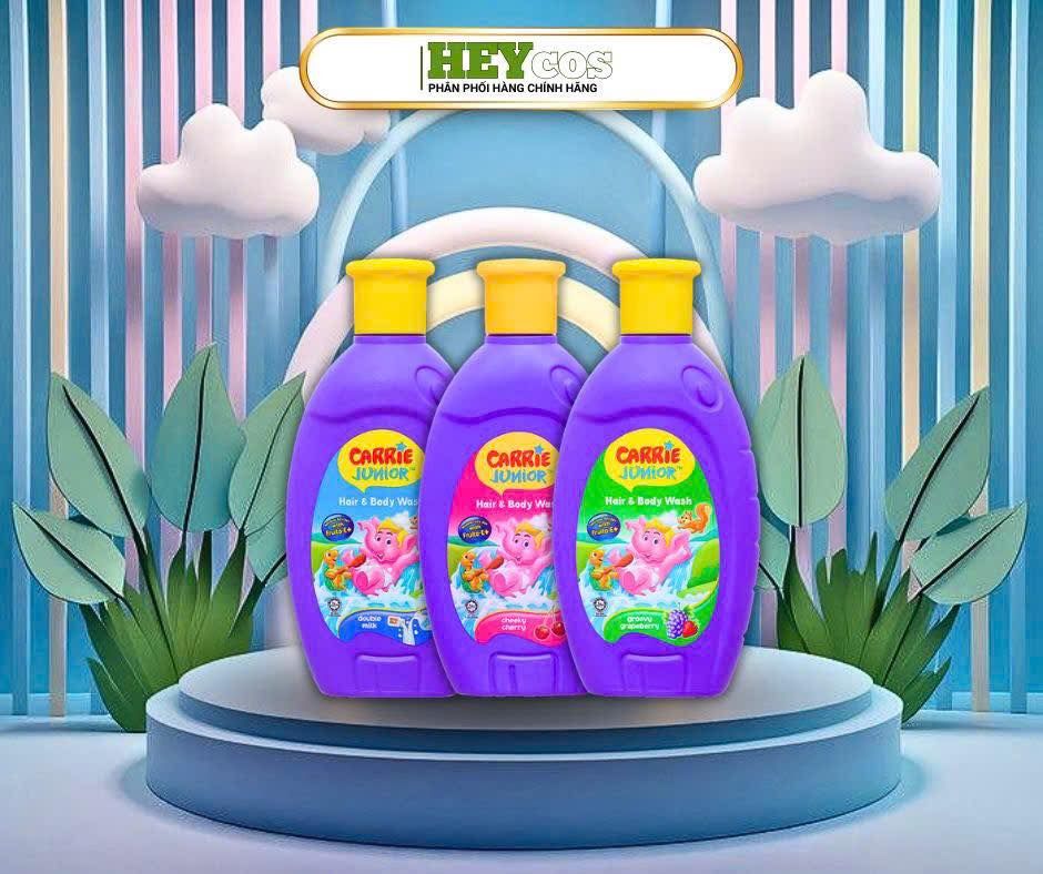 CARRIE JUNIOR – SỮA TẮM GỘI TOÀN THÂN CHO BÉ YÊU THƠM MÁT VÀ AN TOÀN