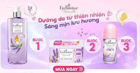 🌿 Bộ Ba Dưỡng Da Tự Nhiên Enchanteur Naturalle – Sáng Mịn Lưu Hương Suốt Ngày Dài