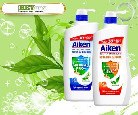 🌿✨ Khám Phá Sữa Tắm Sạch Khuẩn Aiken Herbal Pro+ – Bí Quyết Bảo Vệ Làn Da Toàn Diện ✨🌿