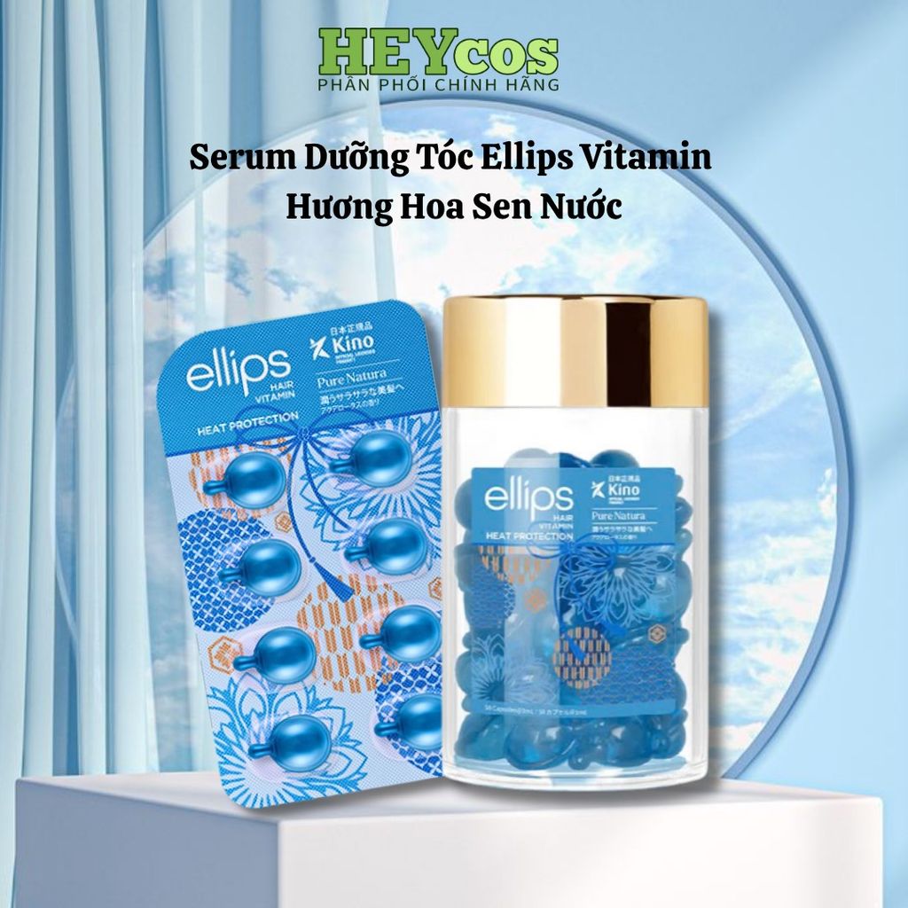 💙 Ellips Vitamin X Kino – Viên Serum Dưỡng Tóc Hương Hoa Sen Nước