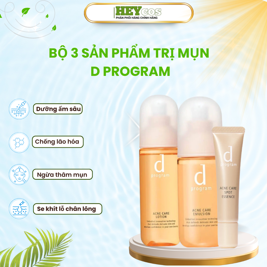 Bí quyết chăm da nhạy cảm mụn: Bộ 3 D Program Acne Care – Dịu nhẹ nhưng hiệu quả vượt mong đợi